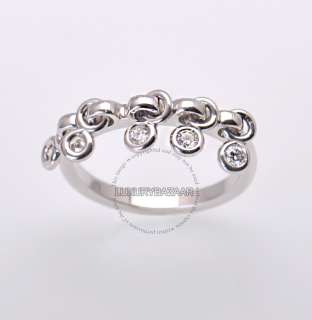 Dior 18K White Gold Diamond Dangle Ring  