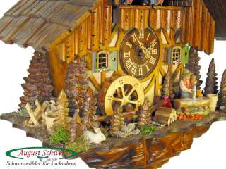 Black Forest Cuckoo Clock 1 Day Music Boy at Well NEW  