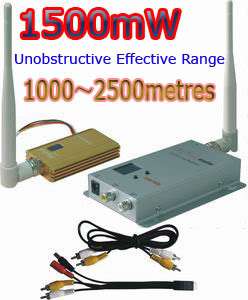 Wireless Audio/Video Transmitter Receiver Kit 1500mW  