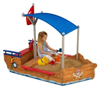 NEW CHILDRENS OUTDOOR WOOD PIRATE SHIP PLAY SAND BOX BOAT  