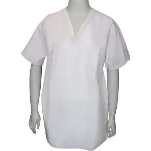    12 Womens White Medical Scrub Shirt, Medium 