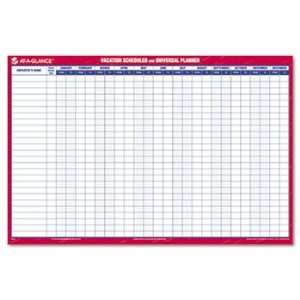   /Vacation Schedule PLANNER,UNDATED,RD/BE (Pack of5)