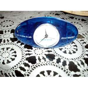  2004 Collectible Advertisement Blue Pill Plastic Clock, VIAGRA 