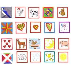  Viking 1+/Rose Embroidery Machine Card QUILT SQUARES 1 