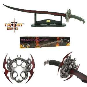   Scimitar Sword with Wooden Stand   33.5 inches